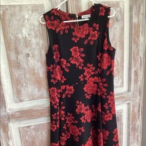 Calvin Klein floral a line dress 12